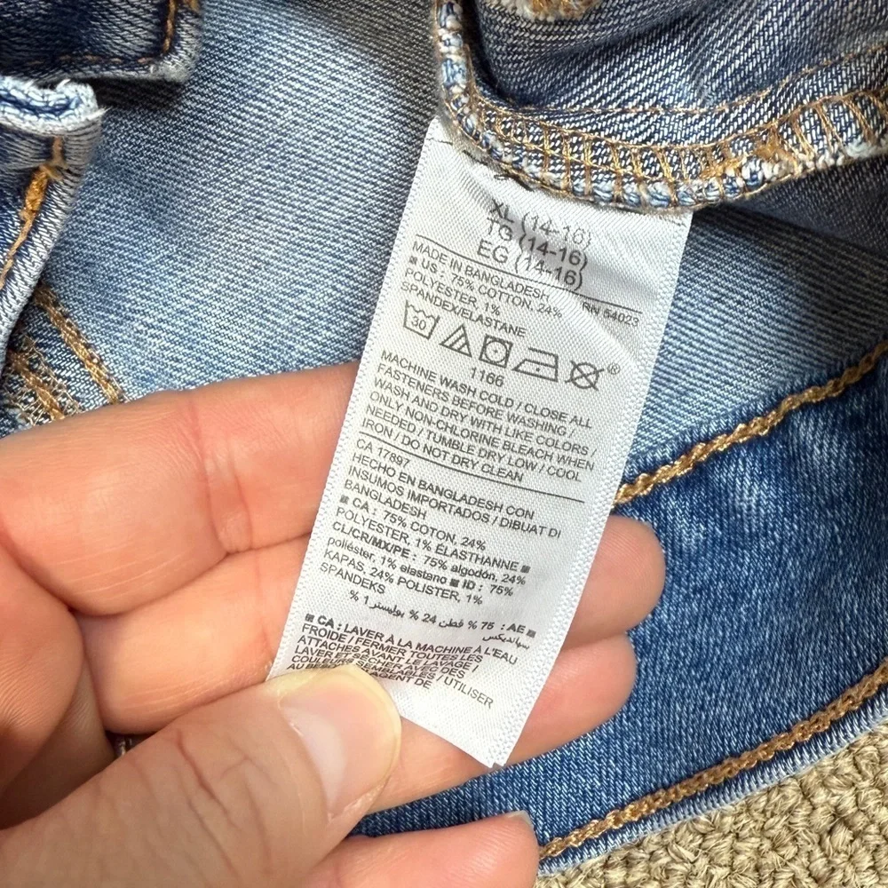 Old Navy: Girls Blue Denim Jean Jacket, Size XL (14/16)